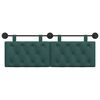 vidaXL Cabecera Colgante Verde oscuro 130 x 55 x 7 cm tela