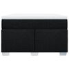 vidaXL Cama box spring con colch&oacute;n tela negro 120x190 cm