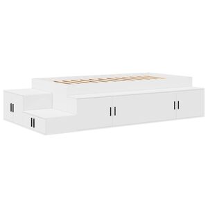 vidaXL Cama con almacenamiento Blanco 244 x 127 x 53.5 cm