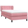 vidaXL Cama box spring con colch&oacute;n terciopelo rosa 100x220 cm
