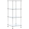 vidaXL Estanter&iacute;a 4 niveles cristal templado transparente 40x40x100 cm