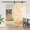 vidaXL Puerta corredera con herrajes madera maciza de pino 85x210 cm