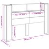 vidaXL Cabecero con estante Roble ahumado 160 x 16,5 x 103,5 cm