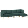 vidaXL Juego de sof&aacute; modular con almacenamiento 5 uds. Verde oscuro