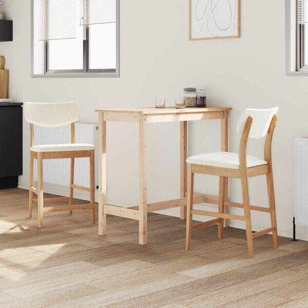 vidaXL Sillas de comedor 2 pcs Natural 48 x 49 x 95 cm