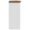 vidaXL Mueble de lavabo de ba&ntilde;o BODO blanco y marr&oacute;n 70x35x80 cm
