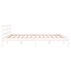 vidaXL Estructura de cama sin colch&oacute;n madera de pino blanco 160x200 cm