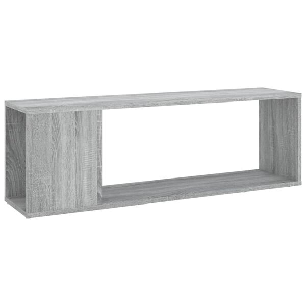 vidaXL Mueble de TV madera contrachapada gris Sonoma 100x24x32 cm