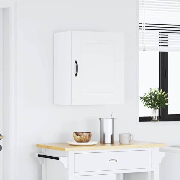 vidaXL Armario de pared para cocina Kalmar madera de ingenier&iacute;a blanca