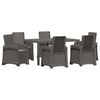 vidaXL Conjunto de Comedor de Jard&iacute;n 7 uds. Gris Claro PP