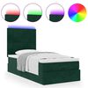 vidaXL Estructura cama otomana colchones terciopelo verde oscuro