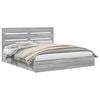vidaXL Cama con almacenamiento con caj&oacute;n Gris Sonoma 200 x 200 cm