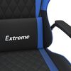 vidaXL Silla gaming cuero sint&eacute;tico negro y azul