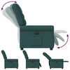 vidaXL Sill&oacute;n reclinable el&eacute;ctrico tela verde oscuro