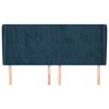 vidaXL Cabecero con orejas de terciopelo azul oscuro 183x23x118/128 cm