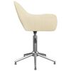 vidaXL Sillas de comedor giratorias 4 unidades tela crema