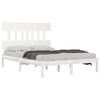 vidaXL Estructura de cama madera maciza blanca 120x200 cm