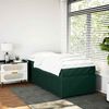 vidaXL Cama box spring con colch&oacute;n terciopelo verde oscuro 100x200 cm