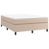 vidaXL Estructura Estructura de cama con somier cuero sint&eacute;tico capuchino 140x190cm