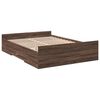 vidaXL Cama con cajones madera de ingenier&iacute;a marr&oacute;n roble 120x190 cm