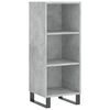 vidaXL Aparador de madera de ingenier&iacute;a gris hormig&oacute;n 34,5x32,5x90 cm