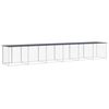 vidaXL Gallinero con techo acero galvanizado antracita 603x98x90 cm