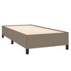 vidaXL Cama box spring con colch&oacute;n tela gris taupe 90x200 cm