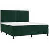 vidaXL Cama box spring con colch&oacute;n terciopelo verde oscuro 180x200 cm