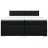 vidaXL Cama box spring con colch&oacute;n tela negro 200x200 cm