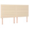 vidaXL Cama box spring con colch&oacute;n tela color crema 160x200 cm