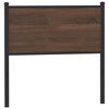 vidaXL Cabecero de repuesto de madera de ingenier&iacute;a y acero marr&oacute;n roble 75 cm
