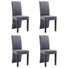 vidaXL Sillas de comedor 4 unidades piel de ante artificial gris