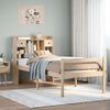 vidaXL Cama con estanter&iacute;a sin colch&oacute;n madera maciza de pino 90x190 cm