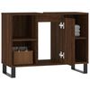 vidaXL Mueble de ba&ntilde;o madera de ingenier&iacute;a roble marr&oacute;n 80x33x60 cm