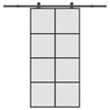 vidaXL Puerta corredera set herrajes vidrio ESG aluminio 102,5x205 cm