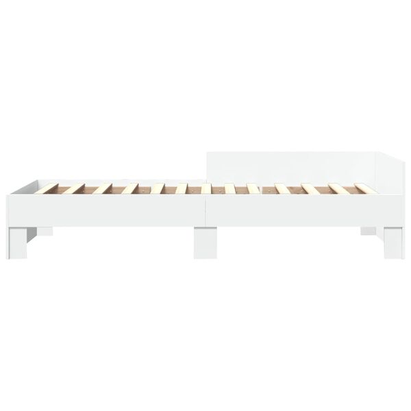 vidaXL Estructura de cama madera de ingenier&iacute;a blanca 90x200 cm