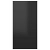vidaXL Mueble de TV madera contrachapada negro brillante 30,5x30x60cm