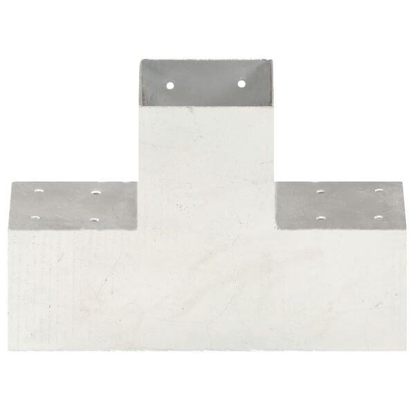 vidaXL Conector de postes en forma de X metal galvanizado 101x101 mm