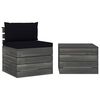 vidaXL Muebles de jard&iacute;n de palets 2 piezas cojines madera maciza pino