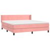 vidaXL Cama box spring con colch&oacute;n terciopelo rosa 180x200 cm