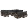 vidaXL Conjunto de sof&aacute;s de jard&iacute;n 14 pcs Gris y Gris Oscuro