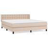 vidaXL Cama box spring con colch&oacute;n cuero sint&eacute;tico capuchino 160x200cm