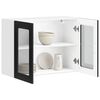 vidaXL Armario de pared para cocina con puerta de cristal Porto negro