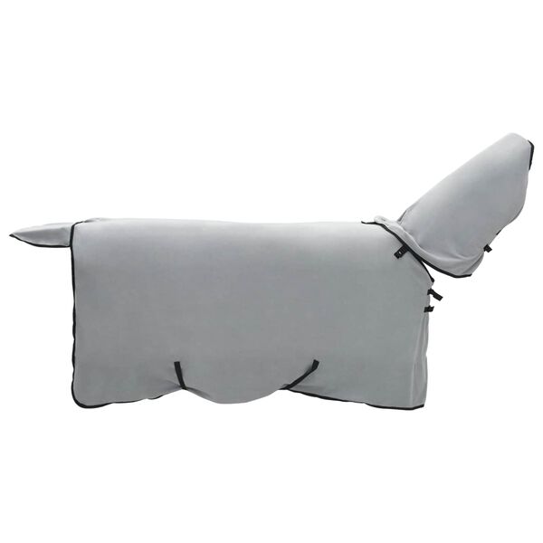 vidaXL Manta para Caballo Gris claro y rosa completo Poli&eacute;ster