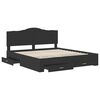 vidaXL Estructura de cama Negro 200 x 200 cm Madera de ingenier&iacute;a