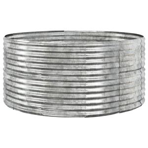 vidaXL Jardinera arriate acero galvanizado plata 140x140x68 cm