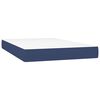 vidaXL Cama box spring con colchón tela azul 120x200 cm