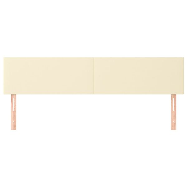 vidaXL Cabeceros crema 160x5x78/88 cm cuero sint&eacute;tico