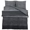 vidaXL Juego de funda n&oacute;rdica algod&oacute;n gris oscuro 155x220 cm
