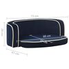 vidaXL Sof&aacute; plegable para perros coj&iacute;n lavable felpa azul 73x67x26cm